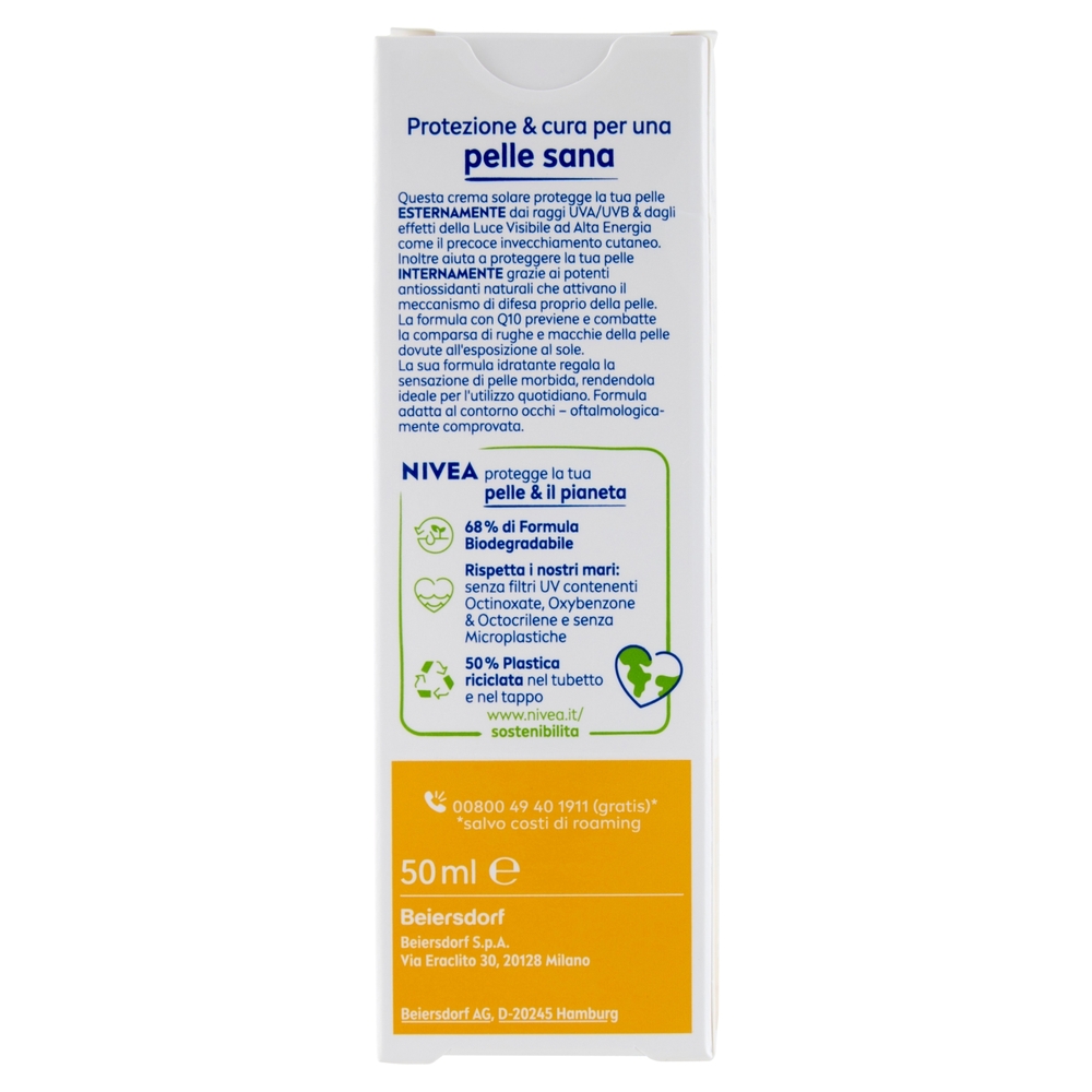 Nivea Sun UV Viso Anti-Età Q10 Pelli normali / secche FP 50 Alta 50 ml